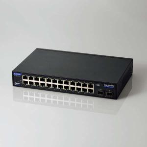 1000BASE-T対応24ポートWebスマートスイッチ メタル筐体/内蔵電源 業務ネットワークに最適な全ポート1Gbps対応: EHB-SG2C24｜zettaplace