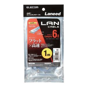 Cat6準拠LANケーブル フラットタイプ 1.0m 周波数帯域250MHz保証 設置場所を選ばない薄さ約1.4mmのフラットケーブル採用: LD-GF2/BU1｜zettaplace