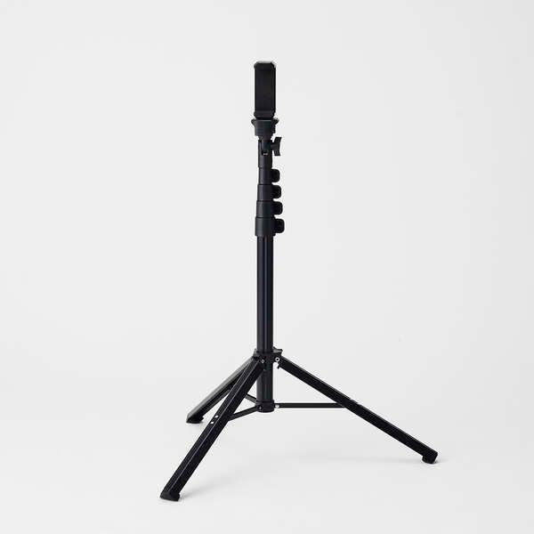 スマートフォン用三脚 一眼レフカメラなど重い機器も安心して取り付け可能 最大約1650mmまで伸びる...
