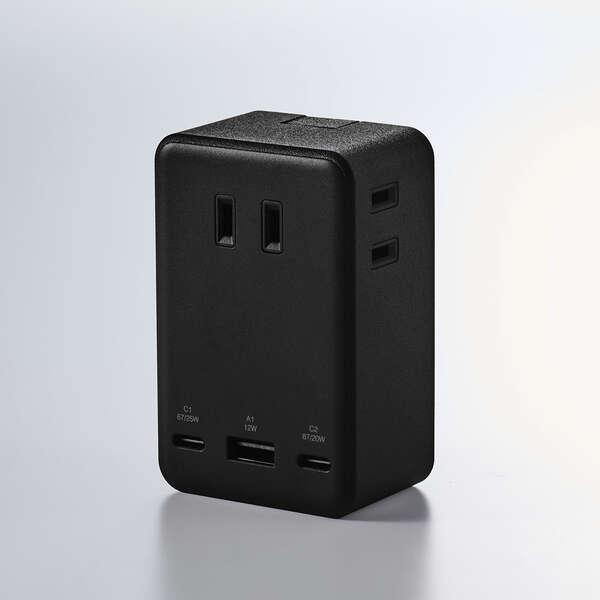 コンセント直挿しUSBタップ AC差込口×3+USB-A×1+USB Type-C×2搭載 USB ...