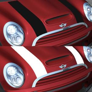 MINI(ミニ) R52S/R53 ボンネットストライプ クーパーライン ブラック 