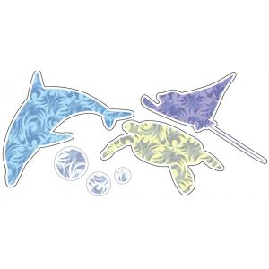 Reflector sticker 【海】 反射シール リフレクター ステッカー【メール便可】｜zeus-net-shop