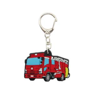 はたらく車 消防ラバーキーホルダー 消防車 救...の詳細画像1