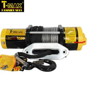 保証付 電動ウインチ 9500lb ファイバーロープ 12V シーエルリンク