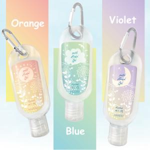 ３個セット パステル アルコールジェル 60ml 持ち歩き カバンかけ 携帯タイプ アルコール濃度75%±3％ カラビナ付き かわいい 女性 子供愛用 簡単衛生除菌