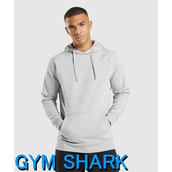 ジムシャーク パーカー メンズ ボディビル プルオーバー スリムフィット ジムスタイル フロントポケ...