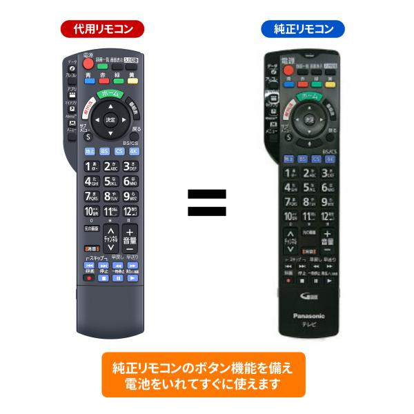 AVTVA テレビリモコン N2QBYB000052 for Panasonic パナソニック VI...