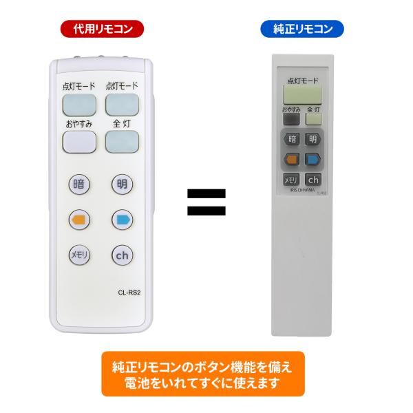 AVTVA CL-RS2 CL-RN2 IRIS OHYAMA 用の シーリングライトリモコン CL...