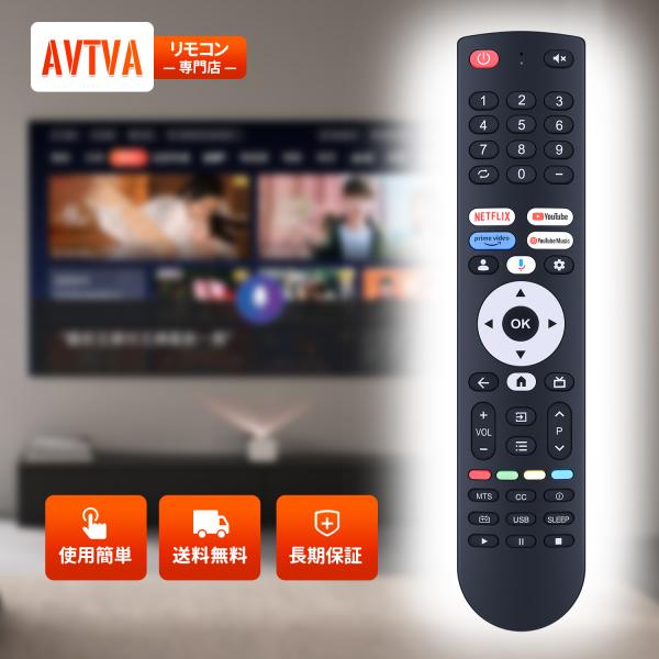 AVTVA FPD 用の チューナーレステレビリモコン 50/55/65/70/75インチ Goog...