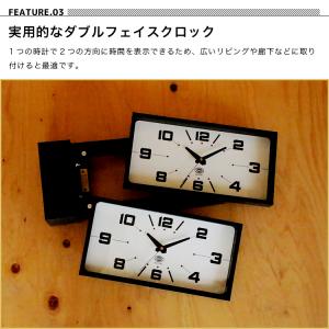 両面時計 ダブルフェイスクロック 壁掛け時計 ...の詳細画像5
