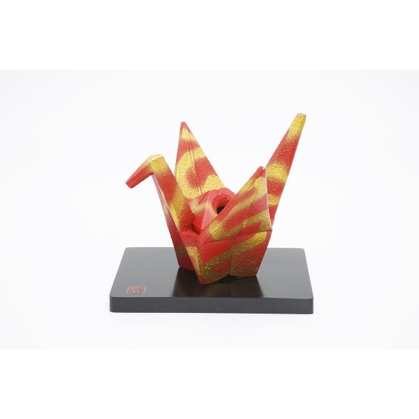 香炉 華鶴 朱 高岡銅器 工芸品 三枝惣太郎作 プレゼント 誕生日 母 70代 80代 祝い 喜寿 ...