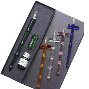 ガラスペンと万年筆用インクセット ガラスペン用インク 万年筆 硝子ペン 付けペン用インク 金粉入り 金