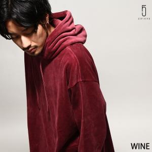 パーカー メンズ パーカ プルオーバーパーカー ベロア ビッグシルエット 2017 新作 秋 秋服 秋物 秋冬 長袖 無地 (17417)