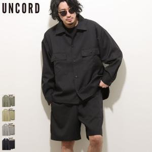 セットアップ メンズ 長袖シャツ ショートパンツ ワイドシルエット ビッグシルエット イージーケア (21012-14sz)｜zip