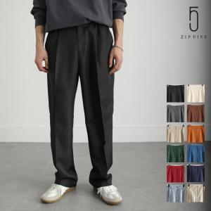 スラックス メンズ ワイドパンツ ルーズシルエット ストレート フレアパンツ ビビットカラー ロングパンツ ファッション (22zpp003)｜zip