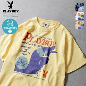 Tシャツ メンズ PLAYBOY 半袖Tシャツ カットソー プリント ファッション (t-24570910) ＃｜zip