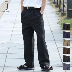 ジップファイブ スラックス メンズ ワイドパンツ ロングパンツ