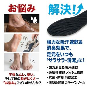 インソール 中敷き 消臭 メッシュ 薄型 スリ...の詳細画像3