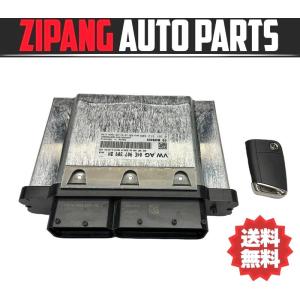 VW054 1T トゥーラン TSI コンフォート 後期 CZD エンジン コンピューター/キー 鍵付 ◆04E 907 309 BH ★動作OK/エラー無し ○｜zipapngautoparts