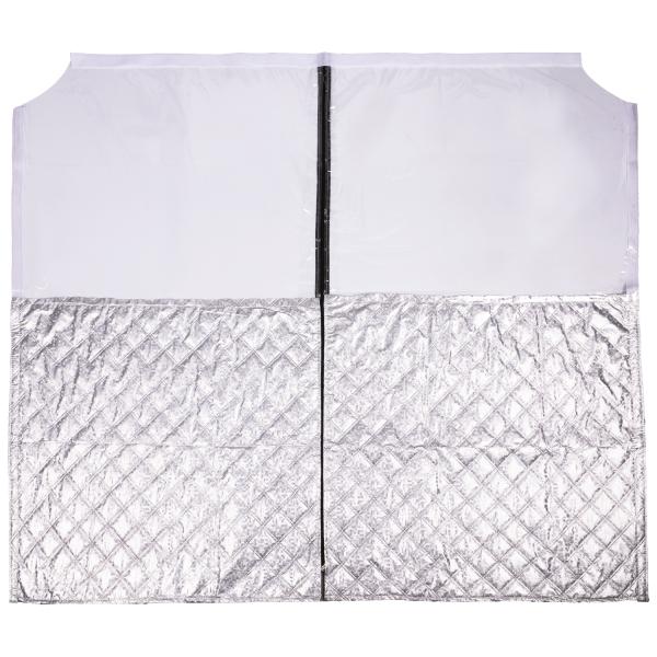 軽バン 軽自動車 間仕切りカーテン 車内 エアコン 仕切り ビニール パーテーション ファスナー開閉...