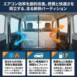 軽バン 軽自動車 間仕切りカーテン 車内 エア...の詳細画像1