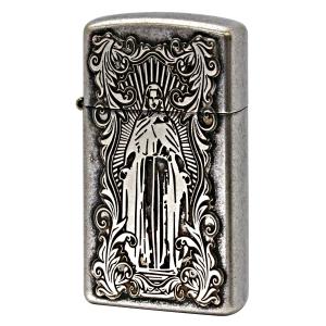 シルバー(銀製)　ジッポーライター zippo ジッポーライター 瑞鳥 鳳凰 銀イブシ 二面加工 送料無料