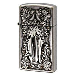 Zippo ジッポライター ディープエッチング アラベスクマリア　スリム メール便可｜zippo-flamingo