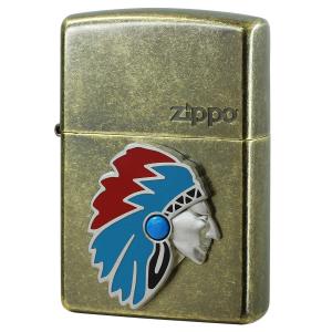 Zippo ジッポライター Native Americans Metal ネイティブアメリカン メタル 真鍮バレル 63500298 メール便可｜zippo-flamingo