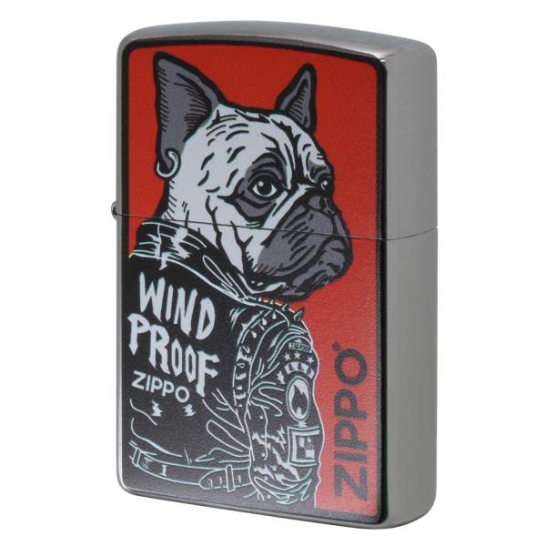 Zippo ジッポライター ワイルドドック ブルドッグ 犬 レッド RD プレゼント 贈り物 男性 ...