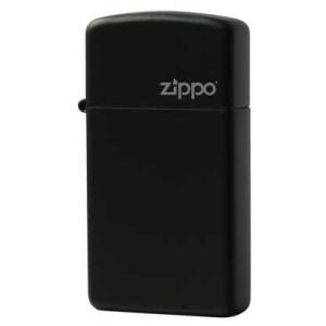 Zippo ジッポライター SLIM Black Matte スリム ブラックマット 1618ZL メール便可｜zippo-flamingo
