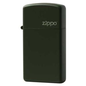Zippo ジッポライター SLIM Green Matte スリム グリーンマット 1627ZL メール便可｜zippo-flamingo
