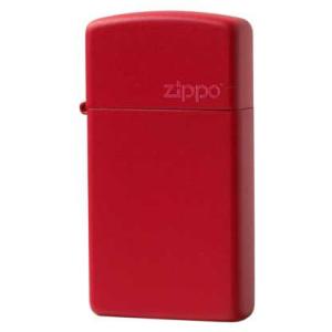 Zippo ジッポライター SLIM Red Matte スリム レッドマット 1633ZL メール便可｜zippo-flamingo