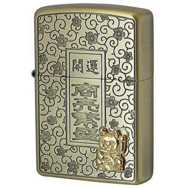 Zippo ジッポライター 開運 Lucky 招き猫 KM-BS メール便可