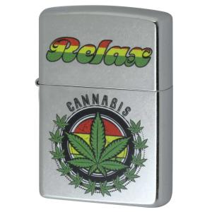 Zippo ジッポライター Marijuana Leaf Series マリファナ Relax Leaf Z207-112481 メール便可｜zippo-flamingo