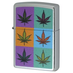 Zippo ジッポライター Marijuana Leaf Series マリファナ Colorful Leaves Z207-112483 メール便可｜zippo-flamingo