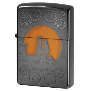 Zippo ジッポライター Moonlight Lovers cats ムーンライトラバーズ ネコ B 1201S617 メール便可｜zippo-flamingo