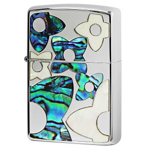 Zippo ジッポライター Shell Flower SV シェル フラワー シルバー 1201S835｜zippo-flamingo