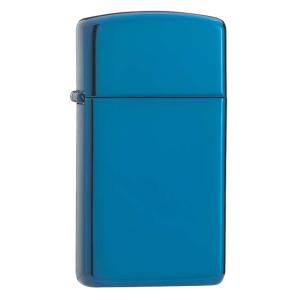 Zippo ジッポライター SLIM High Polish Blue スリム サファイア No.20494 メール便可｜zippo-flamingo