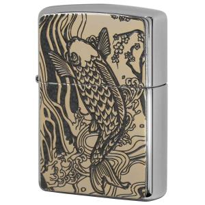 Zippo ジッポライター 200 Flat Bottom Metal Paint Plate 2MPP-Carp GY GP メール便可｜zippo-flamingo