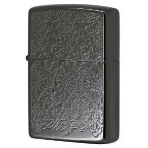 Zippo ジッポライター European Lace Titanium Coating ヨーロピアン レース Black Gray｜zippo-flamingo