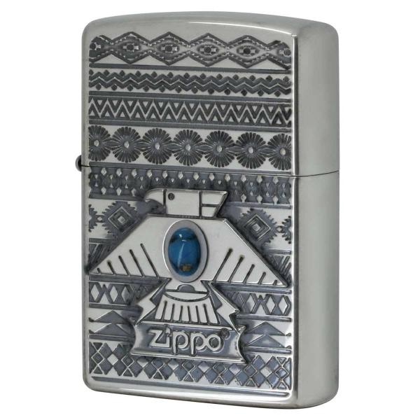 Zippo ジッポライター ネイティブアメリカン サンダーバード ブルー Thunderbird B...