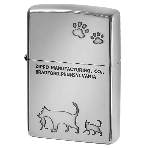Zippo ジッポライター ネコ 猫 Cat 足跡 愛くるしい ニッケルメッキ Charming G...