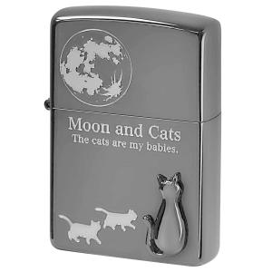 Zippo ジッポライター CAT Series キャットシリーズ Moon and Cats 月と猫 2BKSM-MOONCAT メール便可｜zippo-flamingo