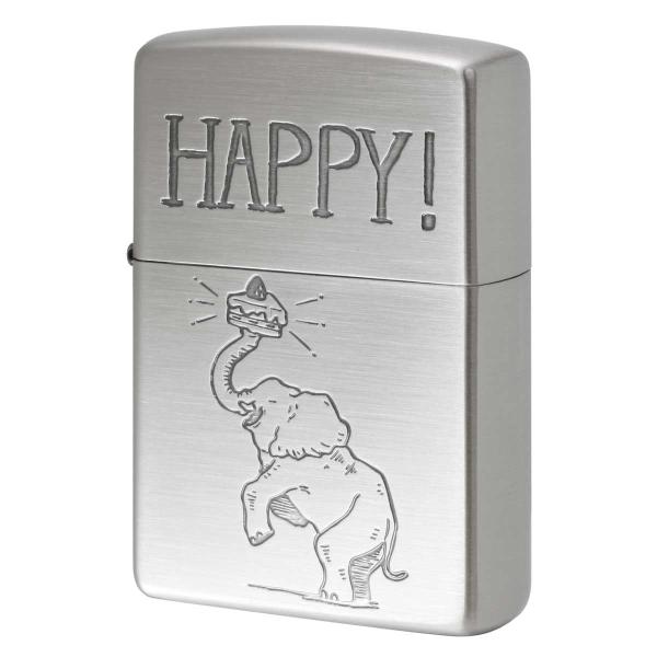 Zippo ジッポライター NAGOMI animal HAPPY 象 メッセージ 202-HAPP...