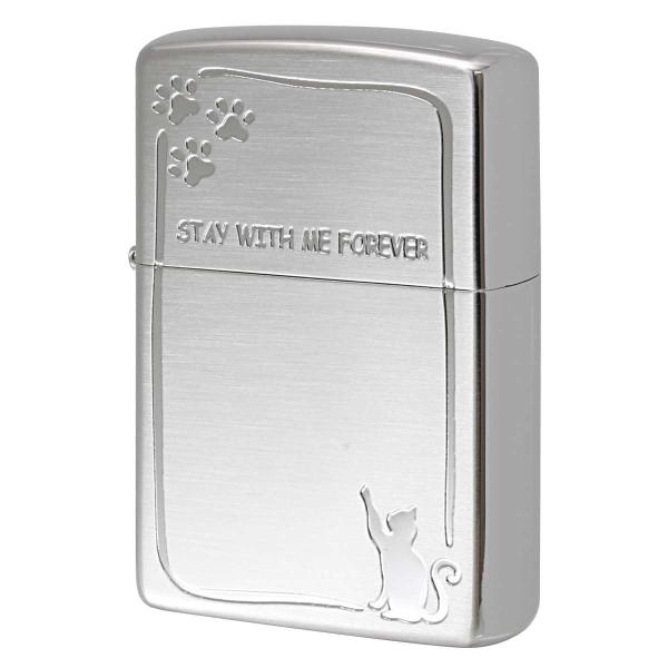 Zippo ジッポライター ネコ 猫 足跡 STAY WITH ME FOREVER いつまでも一緒...