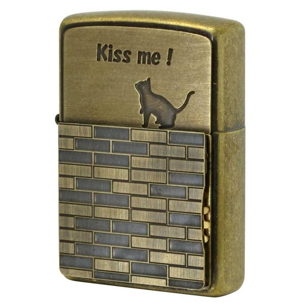 Zippo ジッポライター Kiss me cat&apos;s キスミー キャッツ ブラス ZTR-CAT ...
