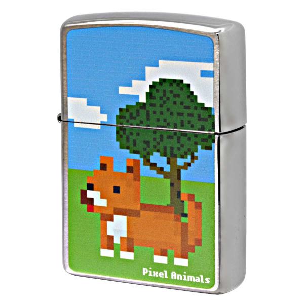 Zippo ジッポライター ピクセルアート 犬 ドック アニマル Pixel Animals 2PA...