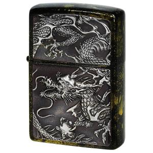 Zippo ジッポライター RISE METAL ライズメタル 鼈甲塗り 銀龍 亀甲 金｜zippo-flamingo