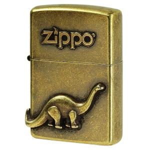 Zippo ジッポライター Antique Metal アンティーク メタル ブロントサウルス メール便可｜zippo-flamingo