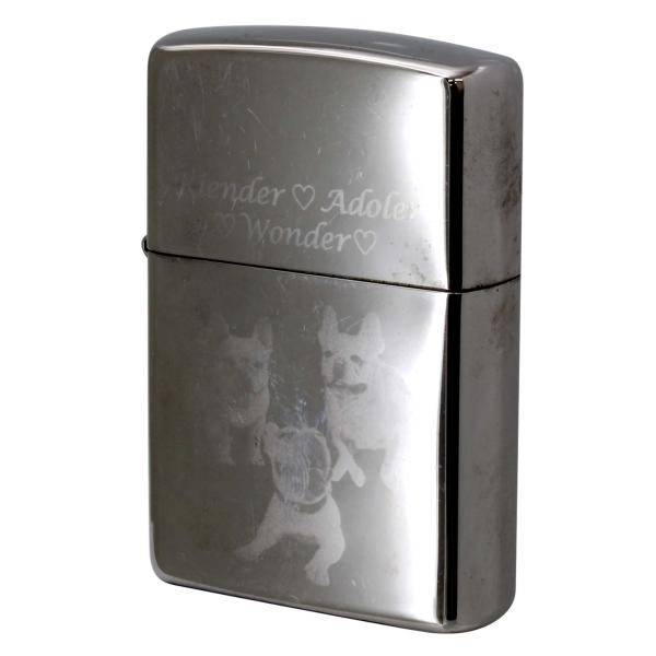 絶版/ヴィンテージ Zippo ジッポー 中古 2021年製造Dog 犬 後加工ZIPPO [B]使...